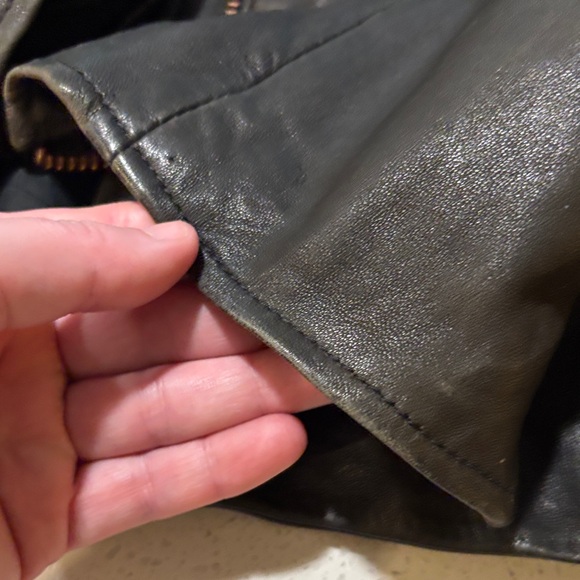 Madewell Black Moto Leather Jacket - Picture 3 of 11